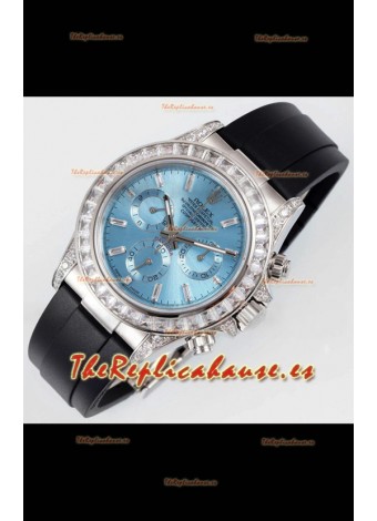 Rolex Daytona Super Clone Dial Azul Ice Acero Inoxidable Espejo 1:1 Movimiento Cal.4131 Reloj Réplica