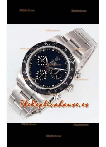 Rolex Daytona Super Clone BLAKEN Paul Newman Dial Negro Reloj Réplica Suizo - Movimiento 4130