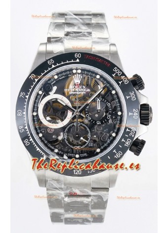 Rolex Daytona Super Clone Artisans De Geneve Acero Inoxidable Reloj Bisel Cerámica Negro