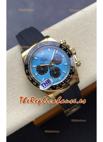 Rolex Daytona Super Clone 126518LN Oro Amarillo Dial Turquesa Movimiento Original Cal.4131