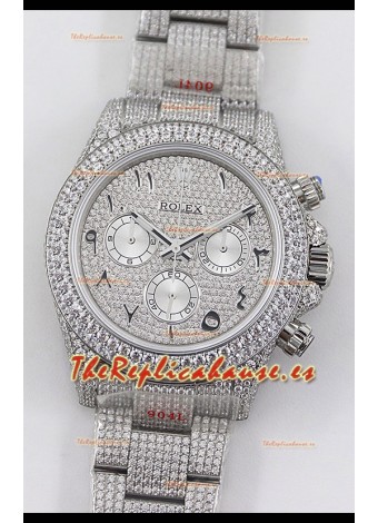 Rolex Cosmograph Daytona Acero 904L ICED OUT Movimiento Cal.4130 - Reloj Acero 904L