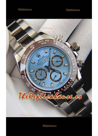 Rolex Daytona Movimiento Japonés Reloj Réplica en Dial Azul Hielo - Bisel de Cerámica 