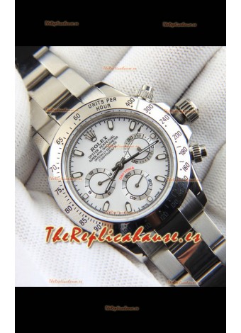 Rolex Daytona Movimiento Japonés Reloj Réplica en Dial Blanco 