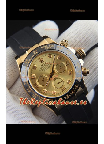 Rolex Daytona Movimiento Japonés Caja de Oro Reloj Réplica en Dial Dorado 