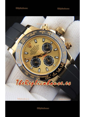 Rolex Daytona Movimiento Japonés Caja de Oro Reloj Réplica en Dial Dorado 