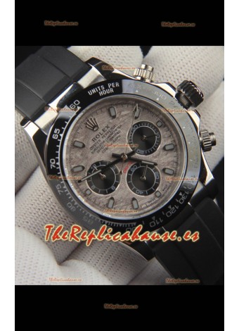 Rolex Daytona Movimiento Japonés Caja Acero Reloj Réplica en Dial Patrón Meteorito