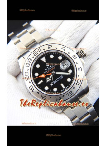 Rolex Explorer II Movimiento Japonés Reloj Réplica en Caja Acero Dial Negro