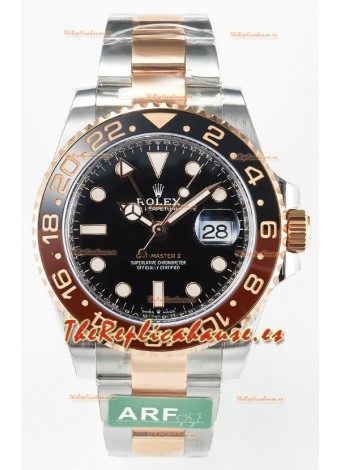 Rolex GMT Masters II Super Clone M126711CHNR-0002 Oro Everose Dos Tonos Reloj Réplica Suizo