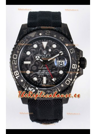 Rolex GMT Masters II Super Clone DiW Edition Réplica Suiza Ligera Reloj Caja Carbono