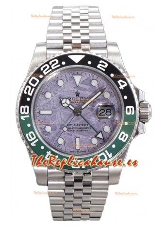 Rolex GMT Masters II 126720 Cal.3285 Dial Meteorito Rosado Acero 904L en Correa Jubilee Réplica Suiza