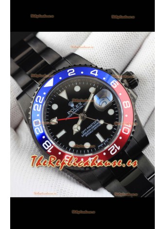 Rolex GMT Masters II Movimiento Japonés Reloj Réplica Caja en Revestimiento PVD 