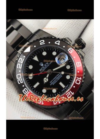 Rolex GMT Masters II Movimiento Japonés Reloj Réplica Caja en Revestimiento PVD 