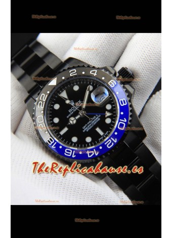 Rolex GMT Masters II Movimiento Japonés Reloj Réplica Caja en Revestimiento PVD 