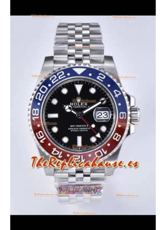 Rolex GMT Masters II m126710BLRO PEPSI Movimiento Cal.3285 Réplica Suiza - Último Reloj Acero 904L