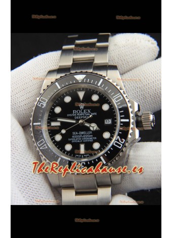 Rolex Sea Dweller Movimiento Japonés Reloj Réplica Dial Negro 44MM