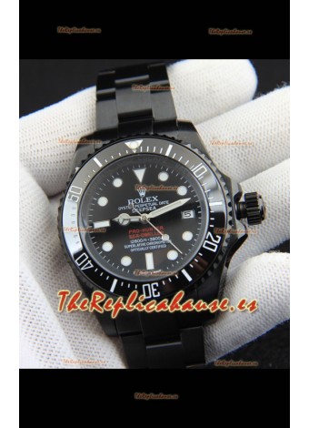 Rolex Sea Dweller Movimiento Japonés Reloj Réplica Dial Negro 44MM