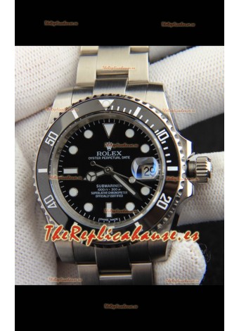 Rolex Submariner Reloj Japanese Reloj Réplica Dial Acero 904L Bisel de Cerámica en Negro