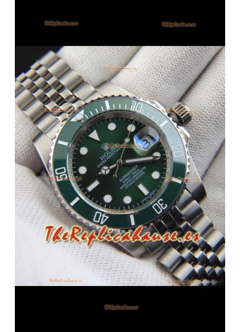 Rolex Submariner Reloj Japanese Reloj Réplica Dial Acero 904L Bisel de Cerámica en Verde