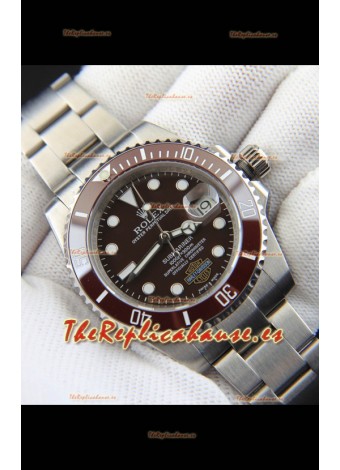 Rolex Submariner Harley-Davidson Reloj Réplica Japonés Dial Marrón Acero 904L