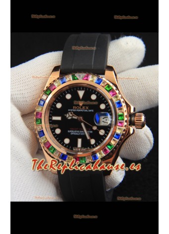 Rolex Yachtmaster Oro Everose Japonés Reloj Réplica- 40MM