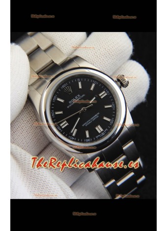 Rolex Oyster Perpetual Movimiento Japonés Reloj Réplica36MM - Dial Negro