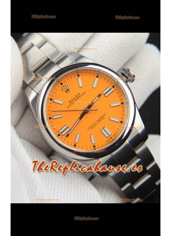 Rolex Oyster Perpetual Movimiento Japonés Reloj Réplica41MM - Dial Amarillo