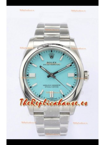 Rolex Oyster Perpetual REF#126000 36MM Movimiento Suizo Réplica Suiza Dial Azul Acero 904L Reloj Réplica a Espejo 1:1