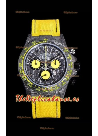 Rolex Daytona DiW Amarillo Edición Caja Carbono Forjado Réplica a Espejo 1:1