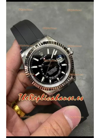 Rolex Sky-Dweller REF# M336235 Dial Negro Reloj Caja Acero 904L Réplica Espejo 1:1