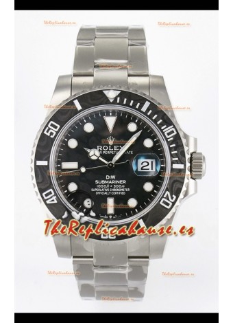 Rolex Submariner DiW, Caja de Acero con Acabado Arenado y Bisel de Fibra de Carbono, Dial Negro.