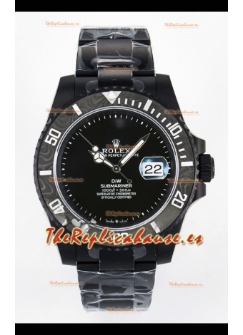 Reloj Rolex Submariner DiW con Caja de Acero y Bisel de Fibra de Carbono Recubierto de DLC