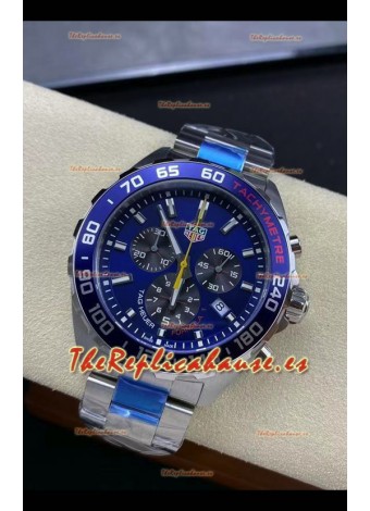 Tag Heuer F1 Edition Reloj Cuarzo Suizo en Dial Azul Caja Acero Inoxidable