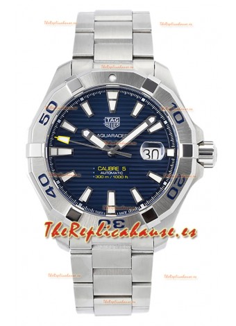 Tag Heuer Aquaracer Calibre 5 Reloj Réplica Espejo 1:1 Dial Azul Acero 904L 44M