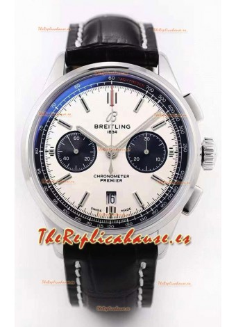 Breitling Chronomat B01 Edición Cronógrafo Suizo 42 Reloj Calidad Espejo 1:1 en Acero, Dial Blanco