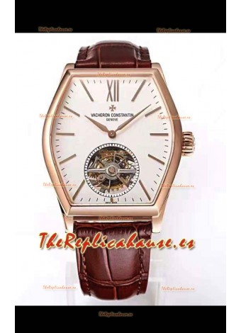 Vacheron Constantin Malte Tourbillon Reloj Réplica Suizo Calidad a Espejo 1:1 Oro Rosado