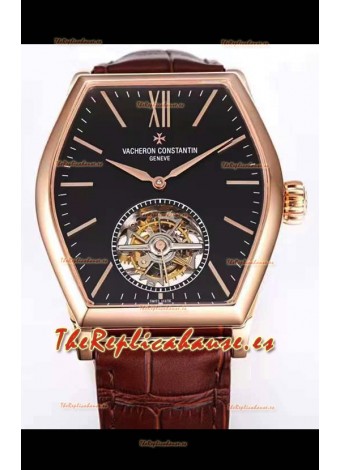 Vacheron Constantin Malte Tourbillon Reloj Réplica Suizo Calidad a Espejo 1:1 Oro Rosado
