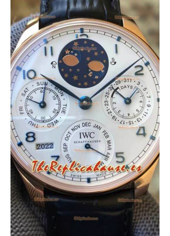 IWC Portuguese Perpetual Calendar Oro Rosado Reloj Réplica Suiza REF. IW503405