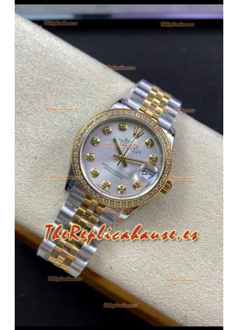 Rolex Datejust 278383 31MM Reloj Réplica Suizo en Acero 904L Oro Amarillo 2 Tonos Dial Perla Réplica a Espejo 1:1