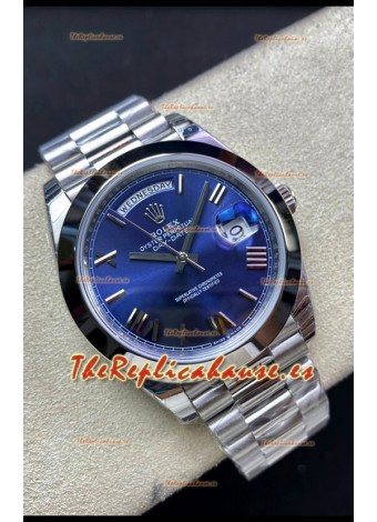 Rolex Day Date M228206-0015 Acero 904L 40MM - Dial Azul Réplica a Espejo 1:1