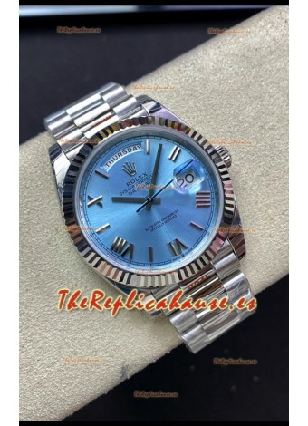 Rolex Day Date M228236-0012 Acero 904L 40MM - Dial Azul Ice Réplica a Espejo 1:1