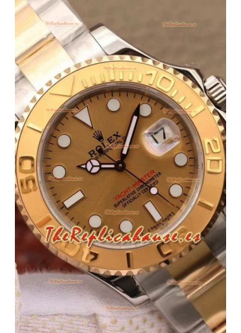 Rolex Yachtmaster 40 Oro Amarillo Dos Tonos 1:1 Reloj Réplica Suiza en Caja de Acero 904L