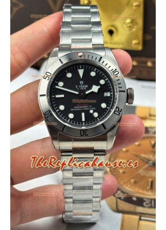 Tudor Black Bay Super Clone Edición Acero Dial Negro Reloj Réplica Suizo