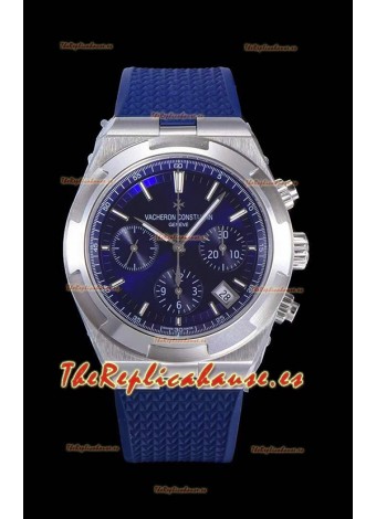 Vacheron Constantin Overseas Cronógrafo Dial Azul Reloj Réplica Suizo - Correa en Goma