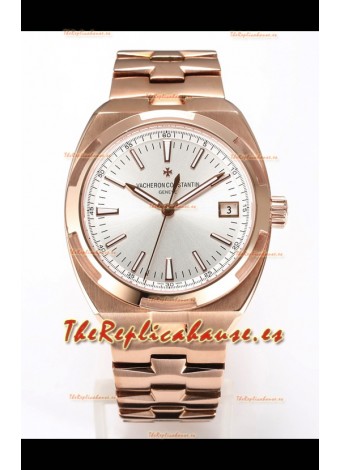 Vacheron Constantin Super Clone Overseas Reloj Réplica Suizo Espejo 1:1 en Dial Oro Rosado  Acero