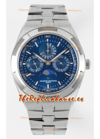 Vacheron Constantin Overseas Calendario Perpetuo Ultra-Fino Dial Azul con Correa Acero