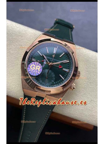Vacheron Constantin Overseas Dual Time Oro Rosado Reloj Réplica Suizo Espejo 1:1 en Dial Verde