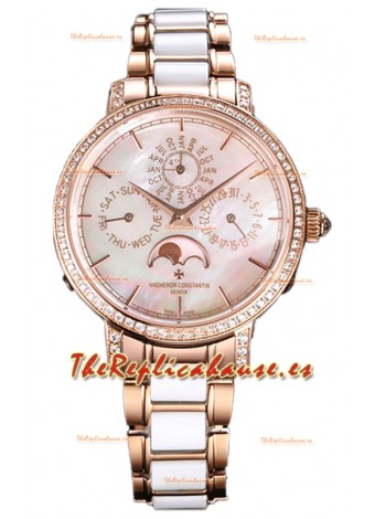 Vacheron Constantin Traditionelle Perpetual Calendar Ultra-Thin Oro Rosado Réplica Suiza 