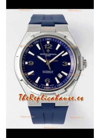 Vacheron Constantin Overseas Reloj Réplica Suizo a Espejo 1:1 Dial en Acero Azul - Correa Goma