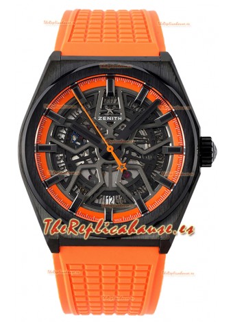 Zenith Defy Classic Skeleton 41MM Negro Ceramic Men's Reloj Réplica Suizo
