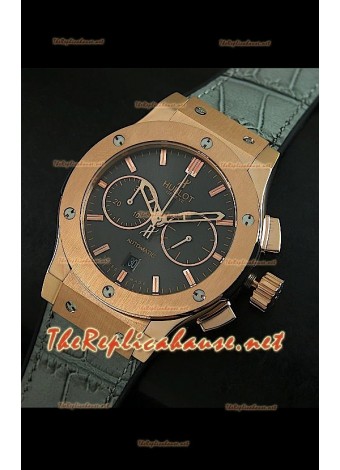 Hublot Classic Fusion Swiss Watch, esfera gros, estuche en oro rosado